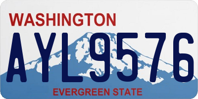 WA license plate AYL9576