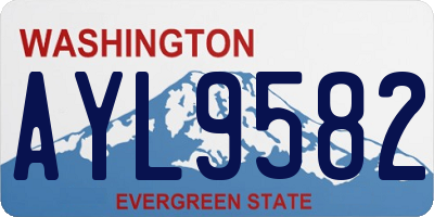 WA license plate AYL9582