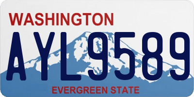 WA license plate AYL9589