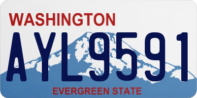 WA license plate AYL9591