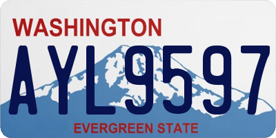 WA license plate AYL9597