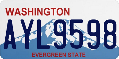 WA license plate AYL9598