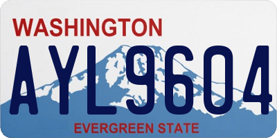 WA license plate AYL9604