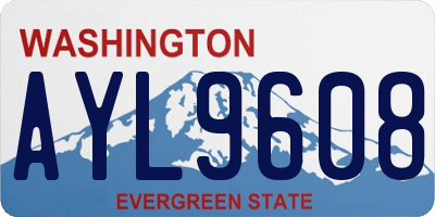 WA license plate AYL9608