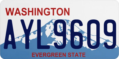 WA license plate AYL9609