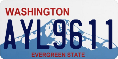 WA license plate AYL9611