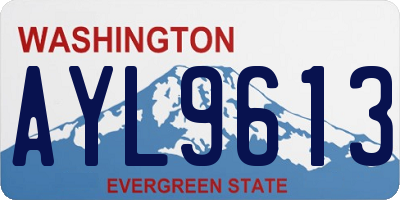 WA license plate AYL9613