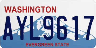 WA license plate AYL9617