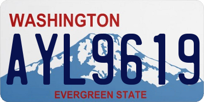 WA license plate AYL9619