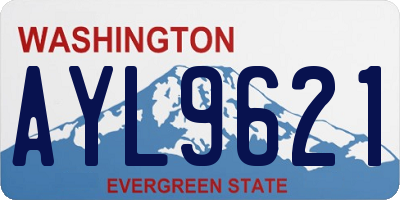 WA license plate AYL9621