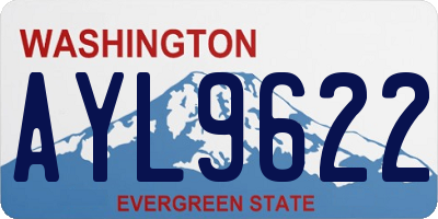 WA license plate AYL9622