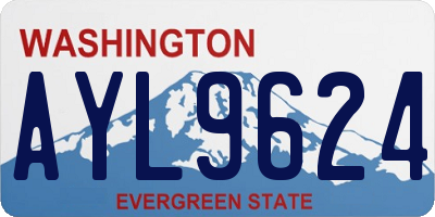 WA license plate AYL9624
