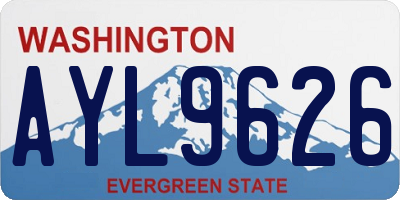 WA license plate AYL9626