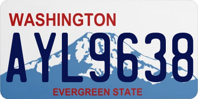 WA license plate AYL9638