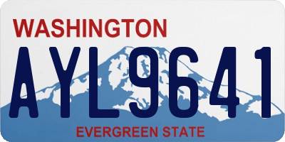 WA license plate AYL9641
