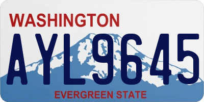 WA license plate AYL9645