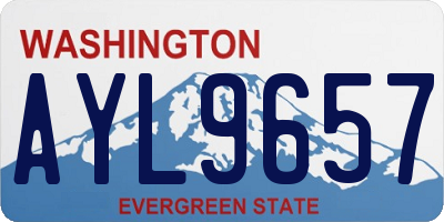 WA license plate AYL9657