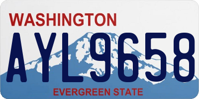 WA license plate AYL9658