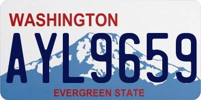 WA license plate AYL9659