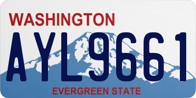 WA license plate AYL9661