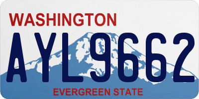 WA license plate AYL9662