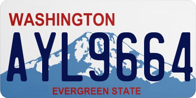 WA license plate AYL9664