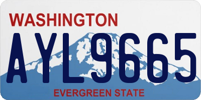 WA license plate AYL9665