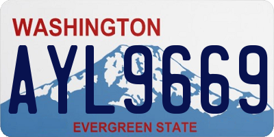 WA license plate AYL9669