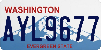 WA license plate AYL9677
