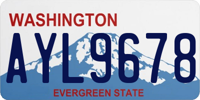 WA license plate AYL9678