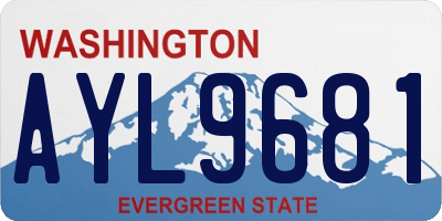 WA license plate AYL9681