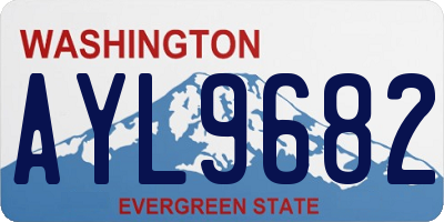 WA license plate AYL9682