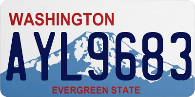 WA license plate AYL9683