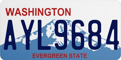 WA license plate AYL9684