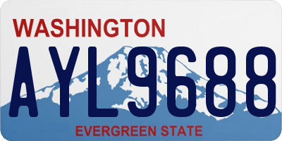 WA license plate AYL9688