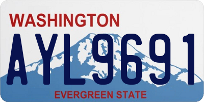 WA license plate AYL9691