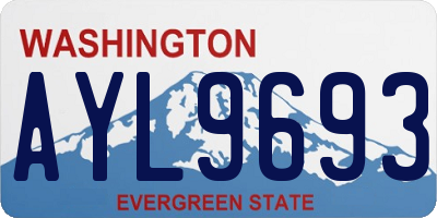 WA license plate AYL9693
