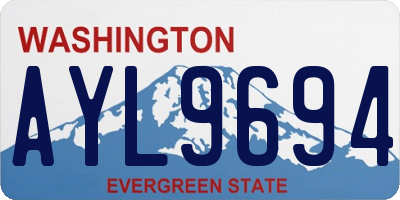 WA license plate AYL9694