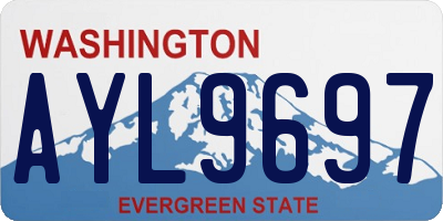 WA license plate AYL9697