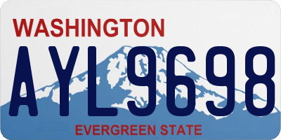 WA license plate AYL9698