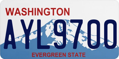 WA license plate AYL9700