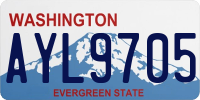 WA license plate AYL9705