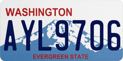 WA license plate AYL9706