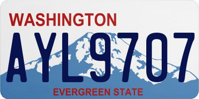 WA license plate AYL9707