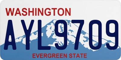 WA license plate AYL9709