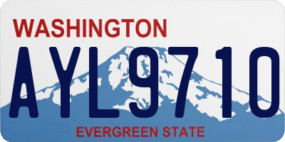 WA license plate AYL9710