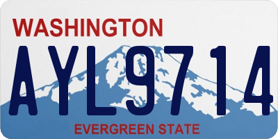 WA license plate AYL9714