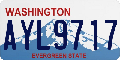 WA license plate AYL9717