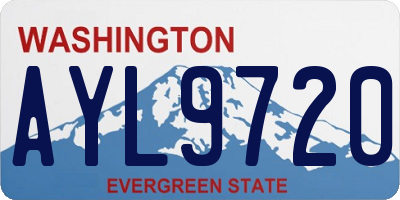 WA license plate AYL9720