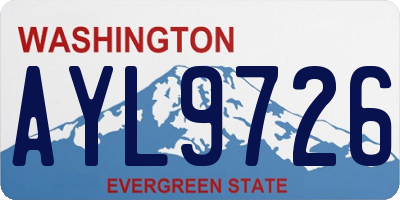 WA license plate AYL9726